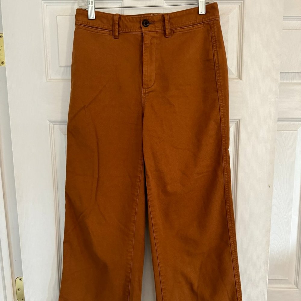 Camel Brown Wide-Leg Jeans
